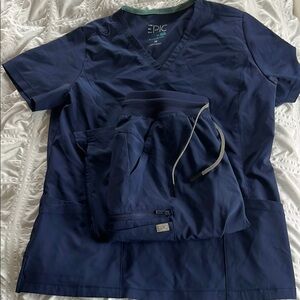 Epic Navy Blue Scrub Set
